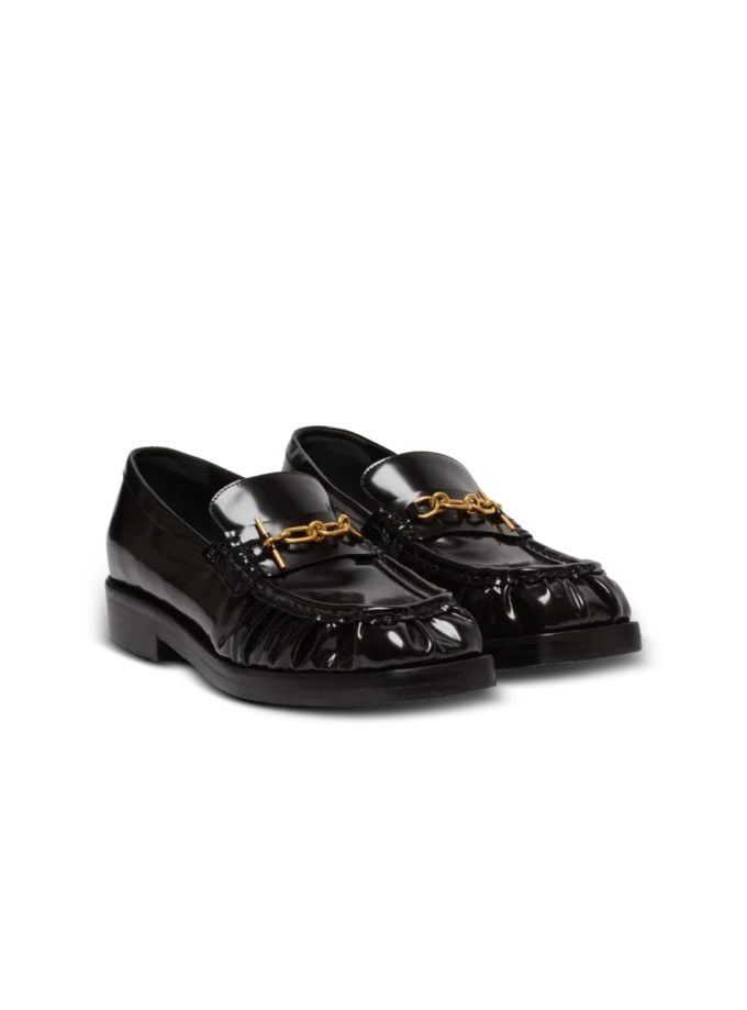 Sync glazed leather loafers