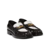 Sync glazed leather loafers