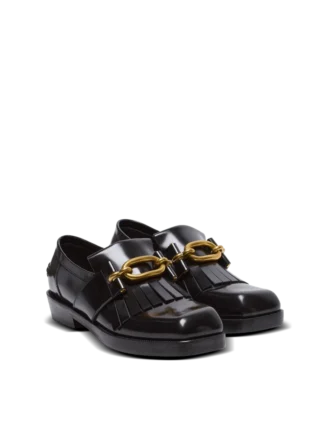Sync glazed leather loafers