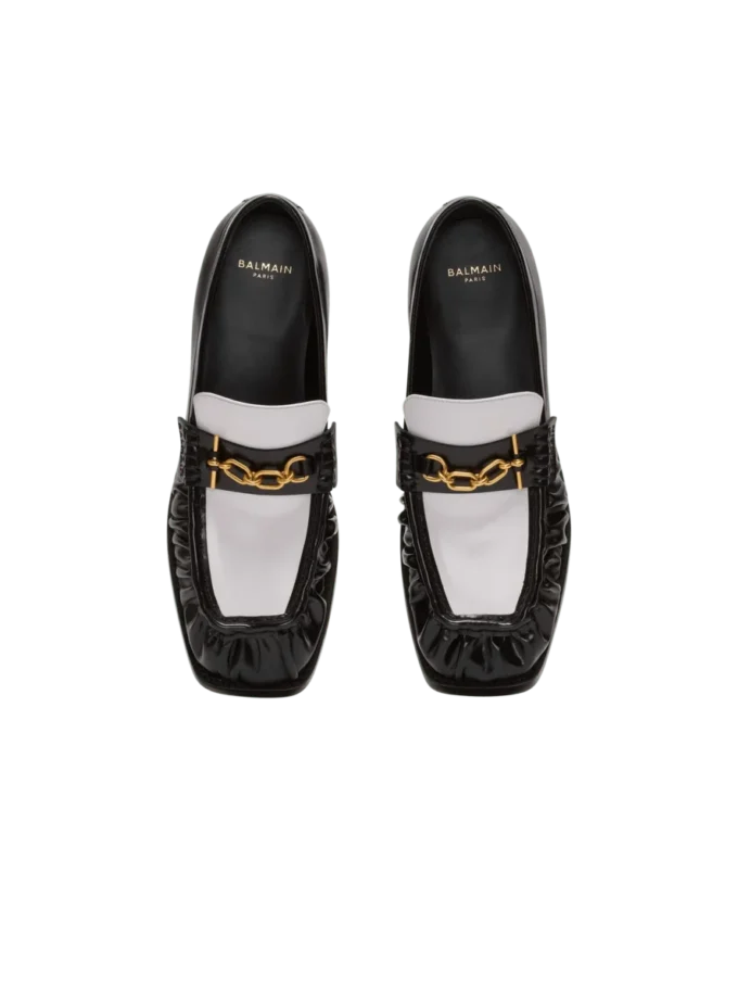 Sync glazed leather loafers