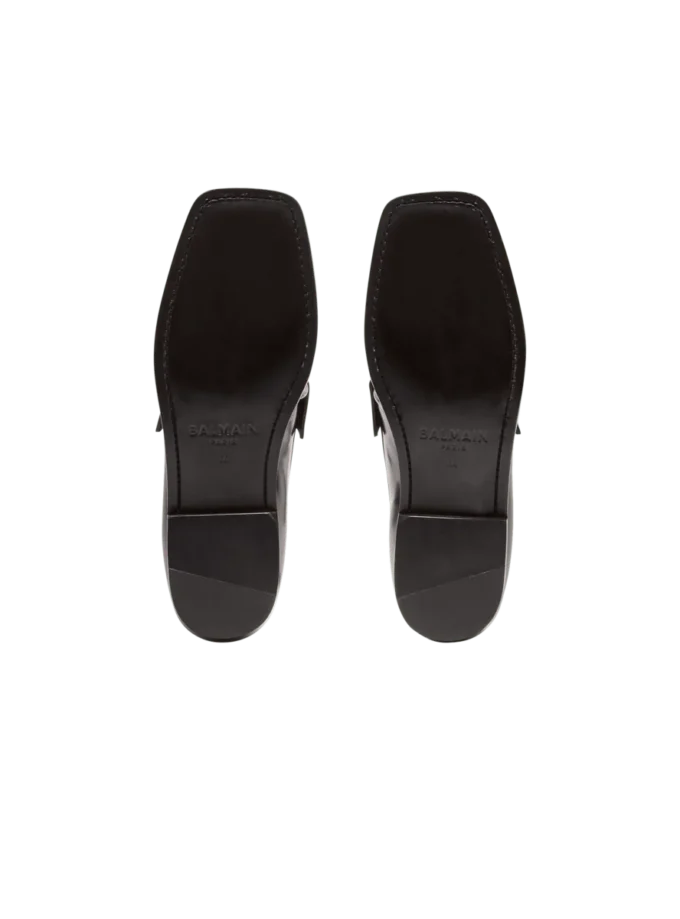 Sync glazed leather loafers