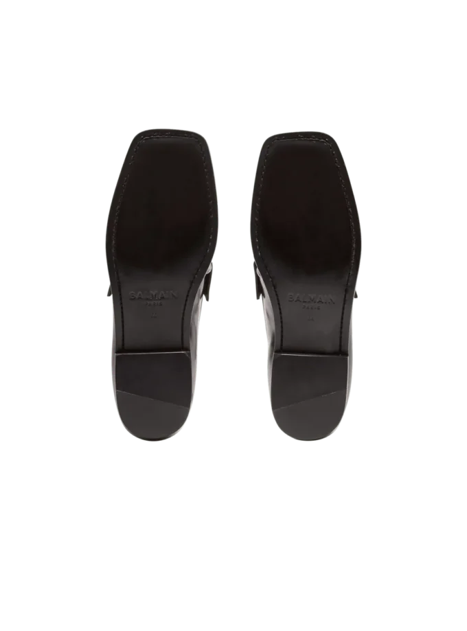 Sync glazed leather loafers
