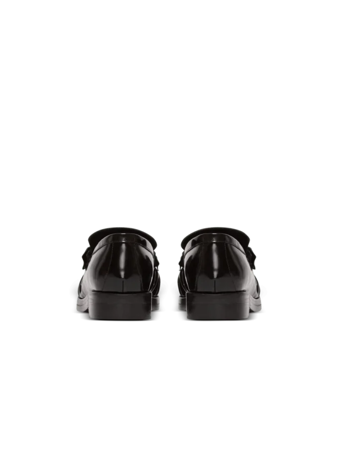Sync glazed leather loafers