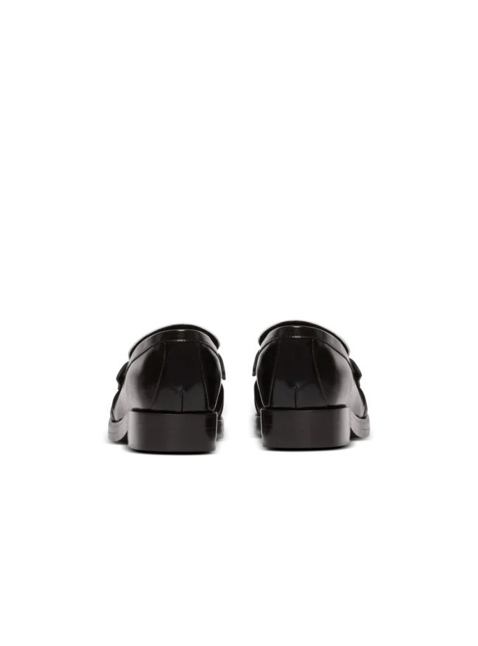 Sync glazed leather loafers