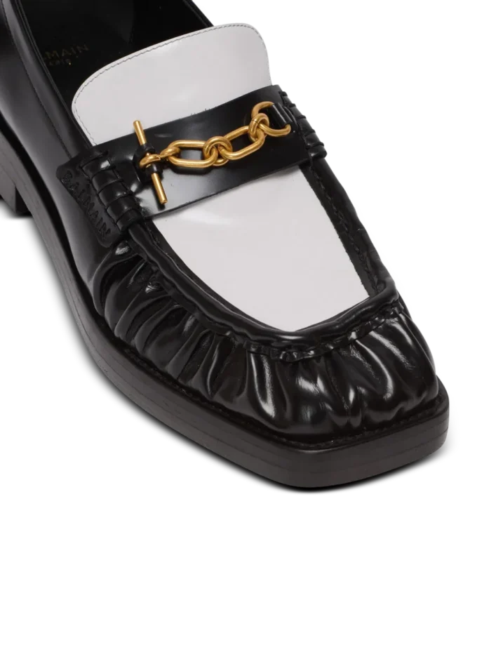 Sync glazed leather loafers
