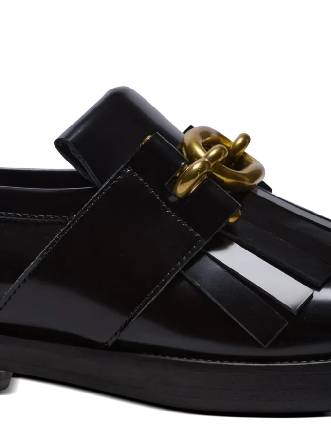 Sync glazed leather loafers