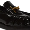 Sync glazed leather loafers