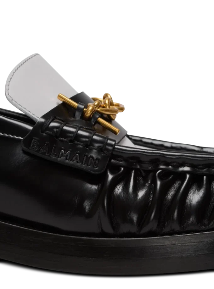 Sync glazed leather loafers