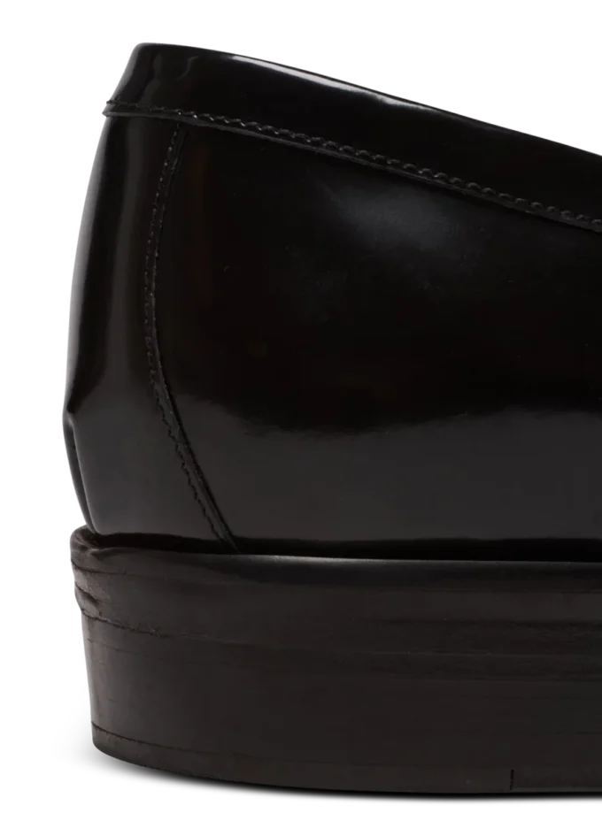 Sync glazed leather loafers