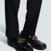 Sync glazed leather loafers