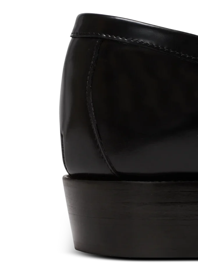 Sync glazed leather loafers