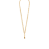 Sync golden brass long necklace