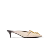 Sync leather mules with pointed toe