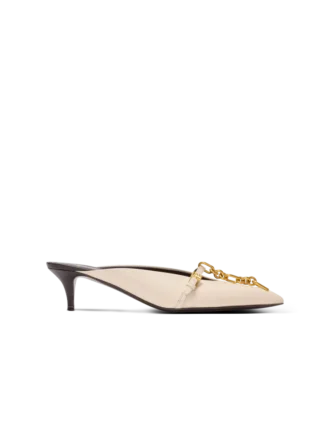 Sync leather mules with pointed toe
