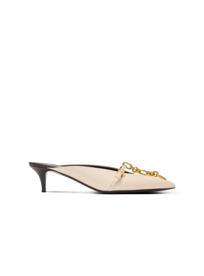 Sync leather mules with pointed toe