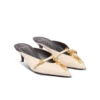 Sync leather mules with pointed toe