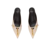 Sync leather mules with pointed toe