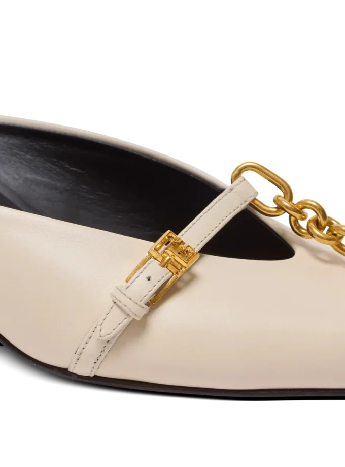 Sync leather mules with pointed toe
