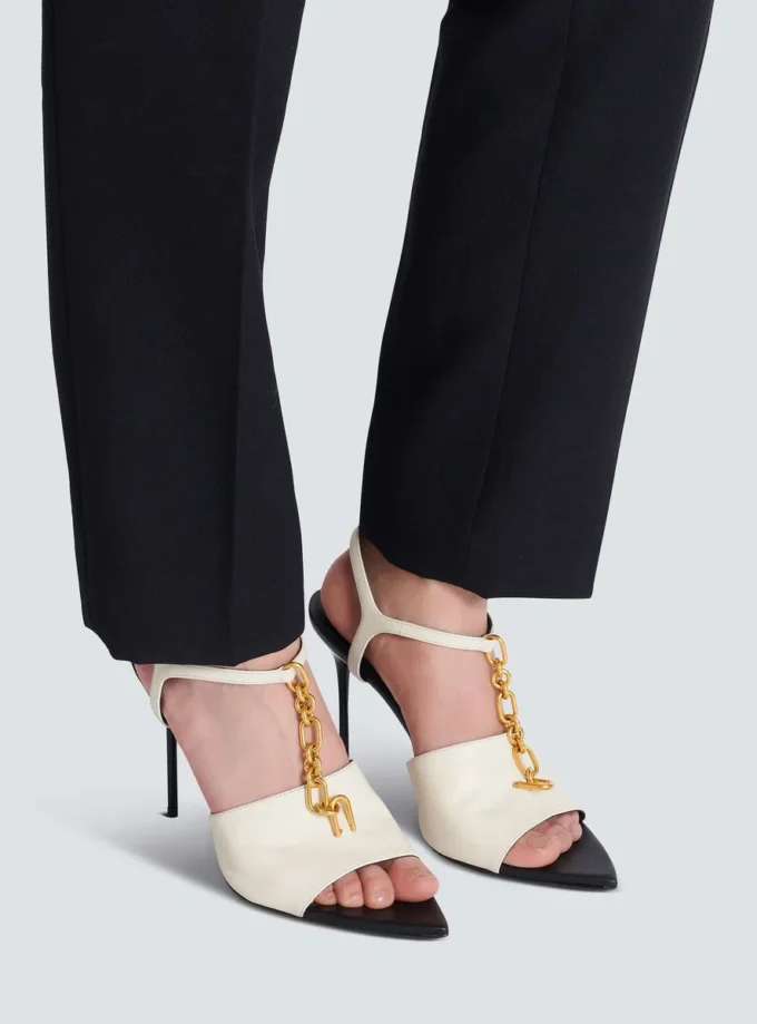 Sync leather sandals with heel Sync leather sandals with heel