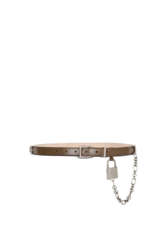 Sync narrow leather belt