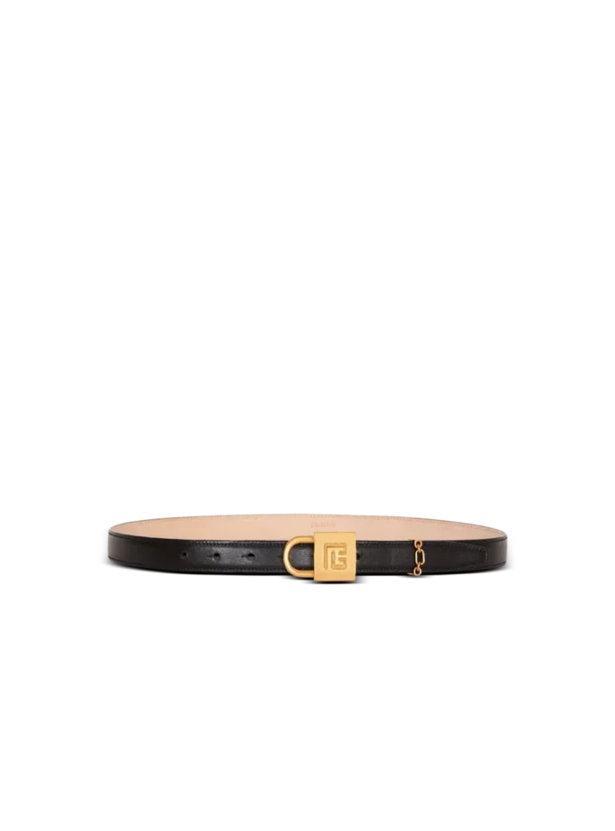 Sync narrow leather belt