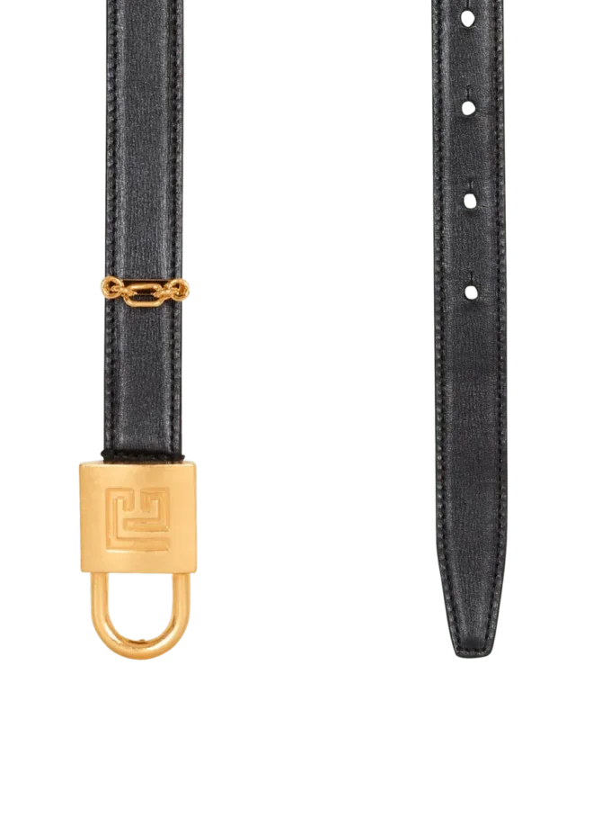 Sync narrow leather belt