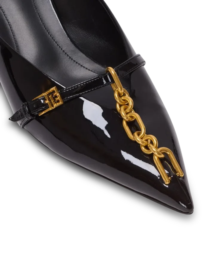 Sync patent leather mules with pointed toe Sync patent leather mules with pointed toe