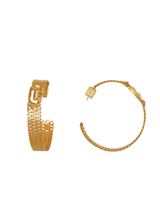 Sync PB brass hoop earrings