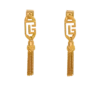Sync PB pendant brass earrings