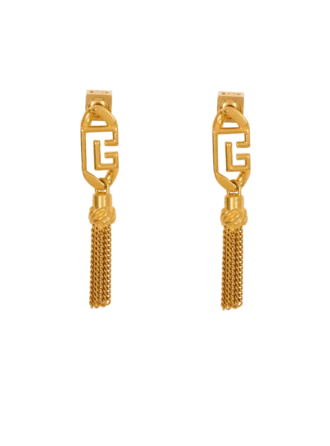 Sync PB pendant brass earrings