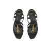 Sync platform sandals in patent lambskin