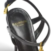 Sync platform sandals in patent lambskin