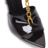 Sync sandals in patent calfskin