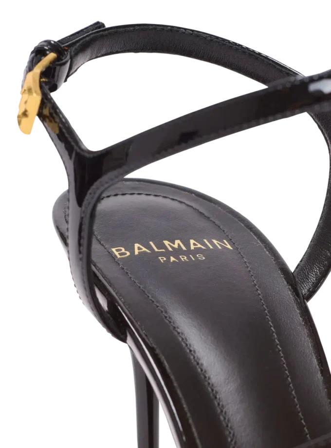 Sync sandals in patent calfskin