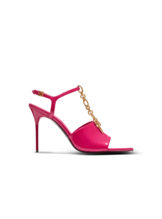 Sync sandals in shiny lambskin