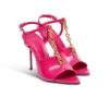 Sync sandals in shiny lambskin