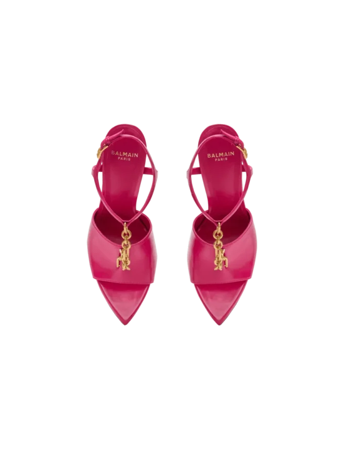 Sync sandals in shiny lambskin