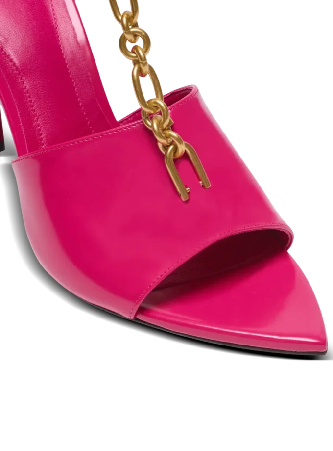 Sync sandals in shiny lambskin