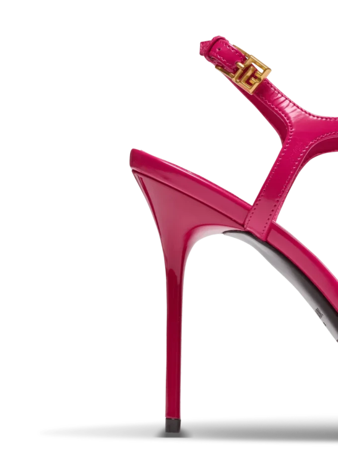 Sync sandals in shiny lambskin