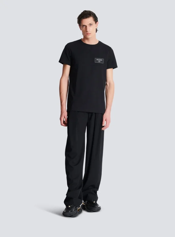 T-shirt with Balmain Couture label T-shirt with Balmain Couture label
