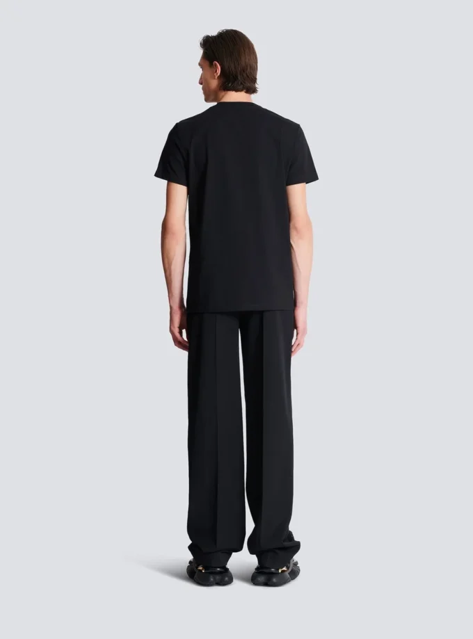T-shirt with Balmain Couture label T-shirt with Balmain Couture label
