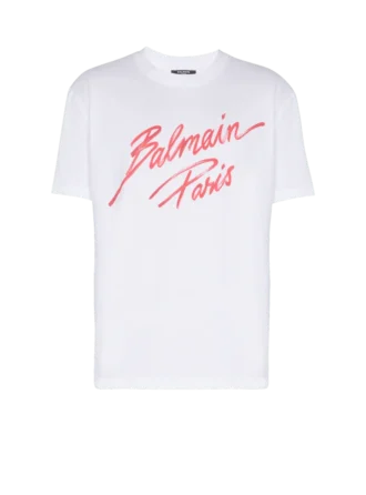 T-shirt with Balmain Lipstick print