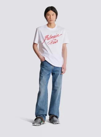 T-shirt with Balmain Lipstick print