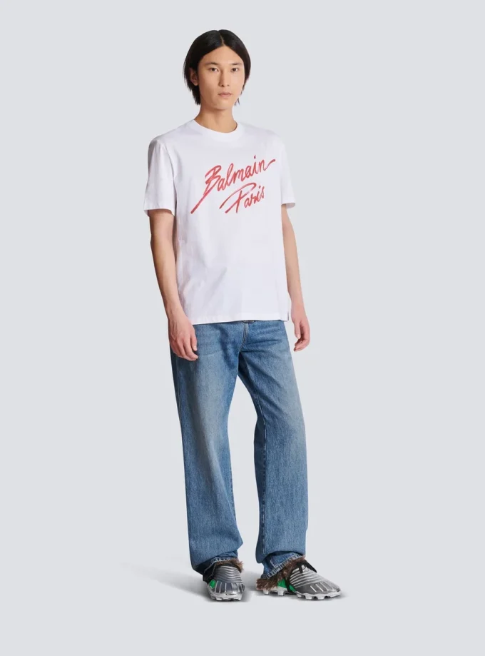 T-shirt with Balmain Lipstick print T-shirt with Balmain Lipstick print