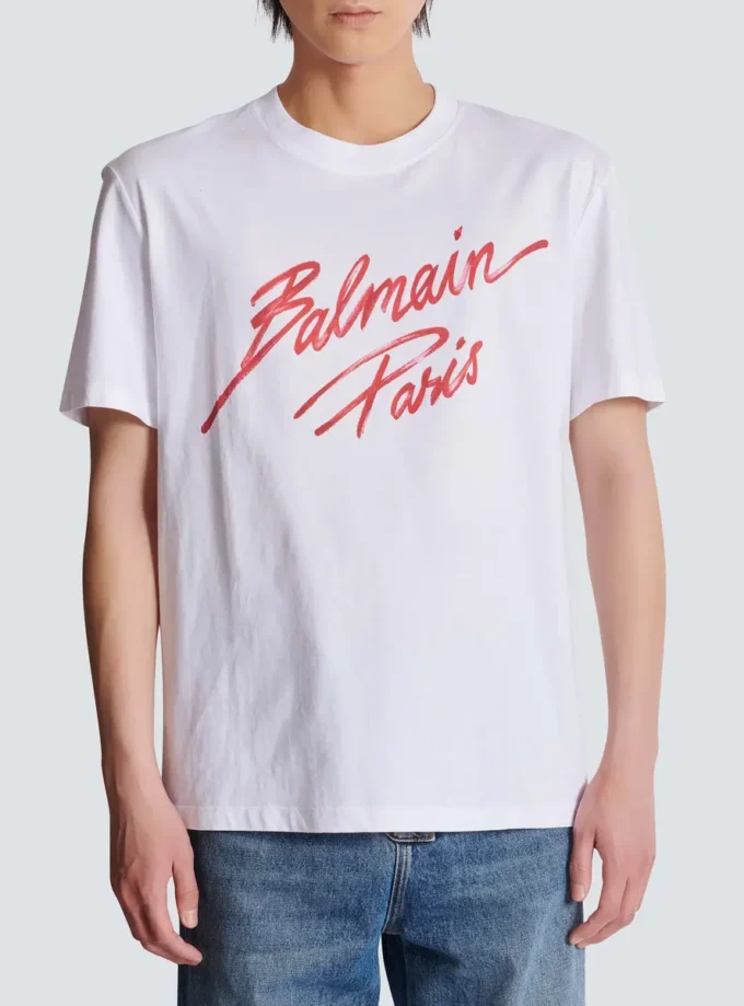 T-shirt with Balmain Lipstick print T-shirt with Balmain Lipstick print