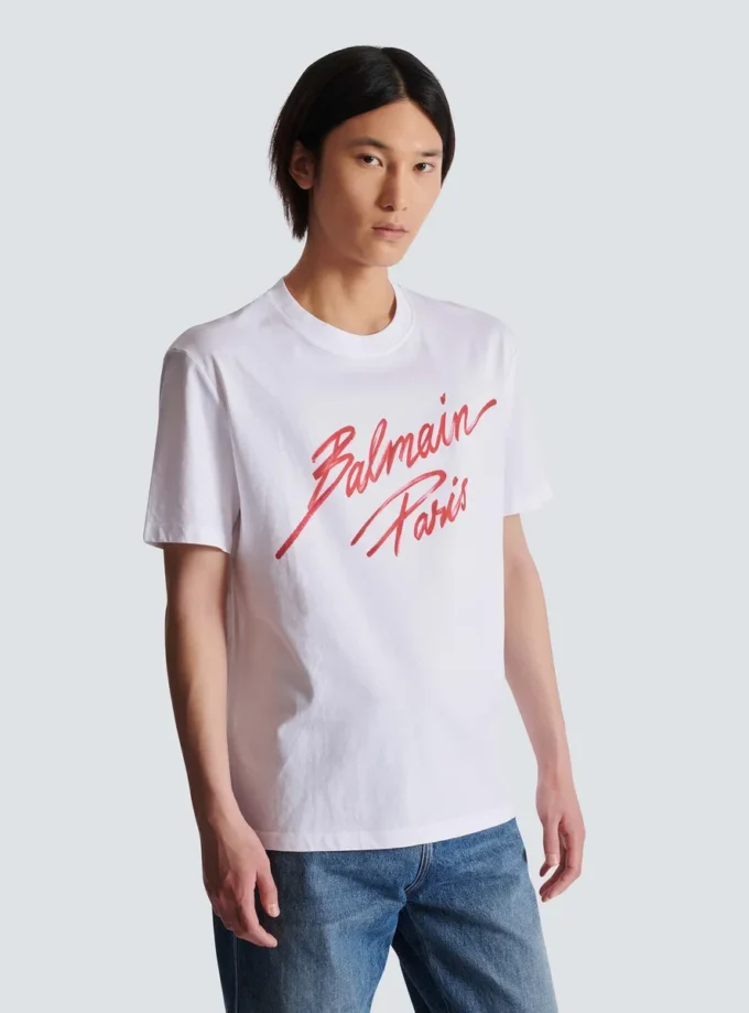 T-shirt with Balmain Lipstick print T-shirt with Balmain Lipstick print