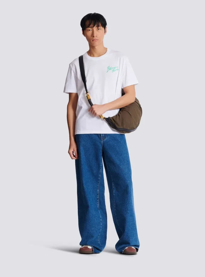 T-shirt with Balmain Paris Brush print T-shirt with Balmain Paris Brush print