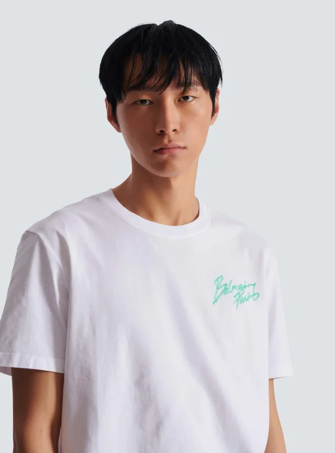 T-shirt with Balmain Paris Brush print T-shirt with Balmain Paris Brush print
