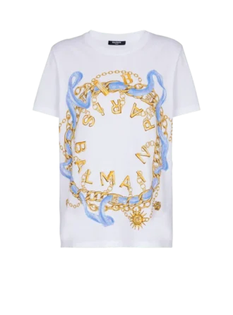 T-shirt with Balmain Paris Chain print