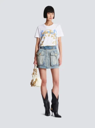 T-shirt with Balmain Paris Chain print